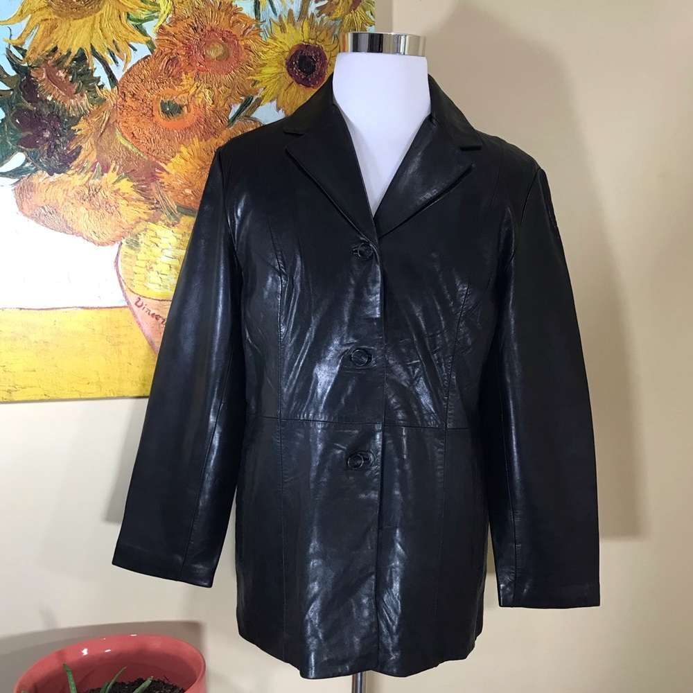 DNK =Classic= Long Leather Jacket Black